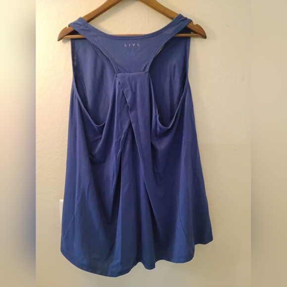 Livi Racerback Tank Top Womens Size 18/20 Blue Flare Hem - Picture 7 of 8